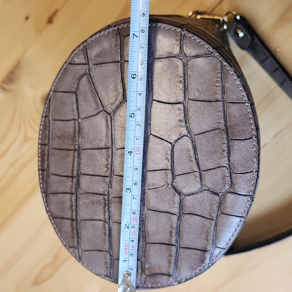 PRATESI Firenze Italian Leather Croco Bucket Bag - Picture 17 of 17